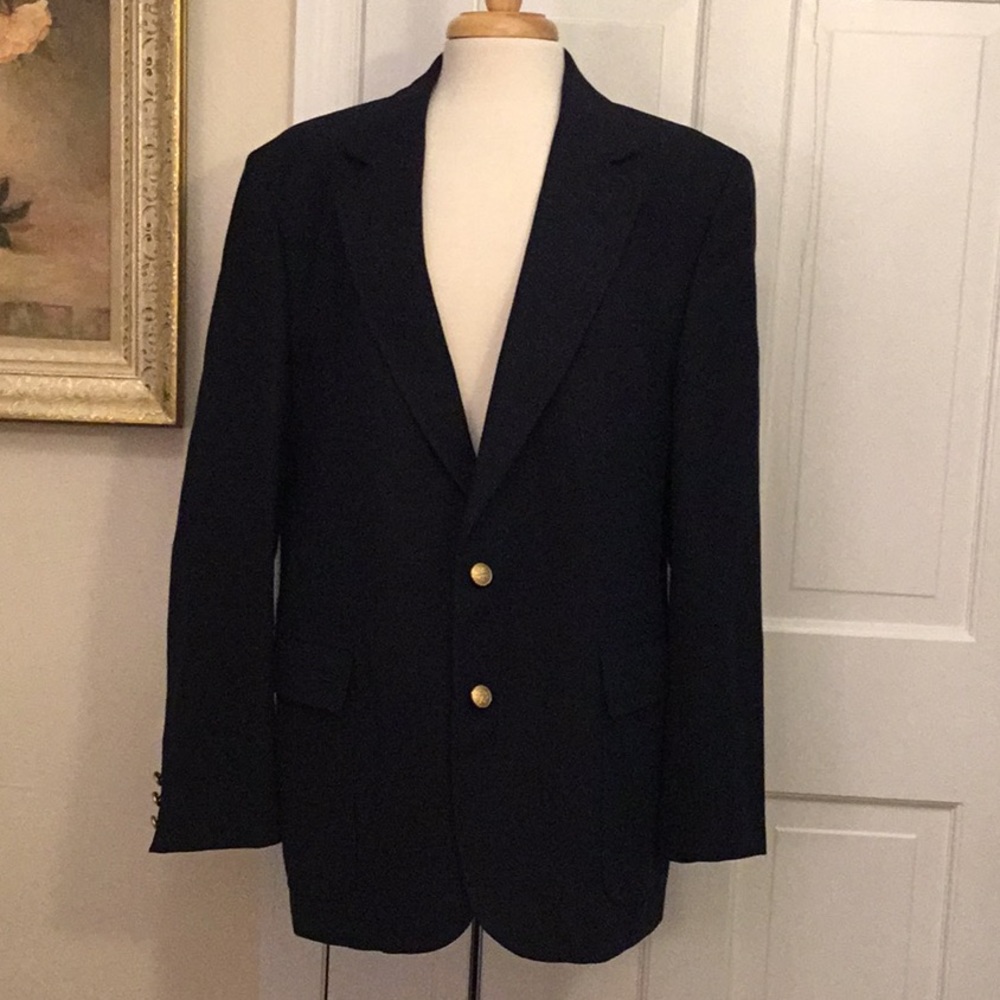 Men’s Alexander Shields Park Avenue, NY Dark Navy Sport Coat. Size Reg. 43.